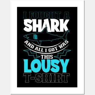 I survived a shark bite Posters and Art